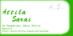 attila sarai business card
